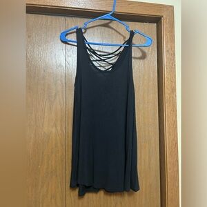 Black strap tank top